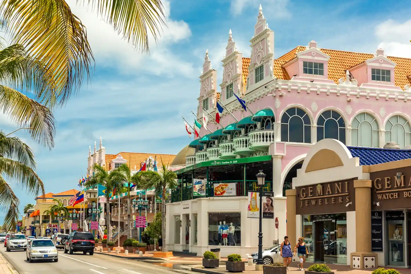 Oranjestad’s Downtown Area